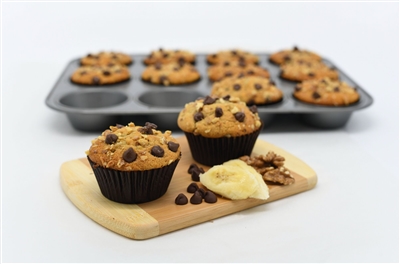 banana walnut chocolate muffins